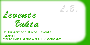 levente bukta business card